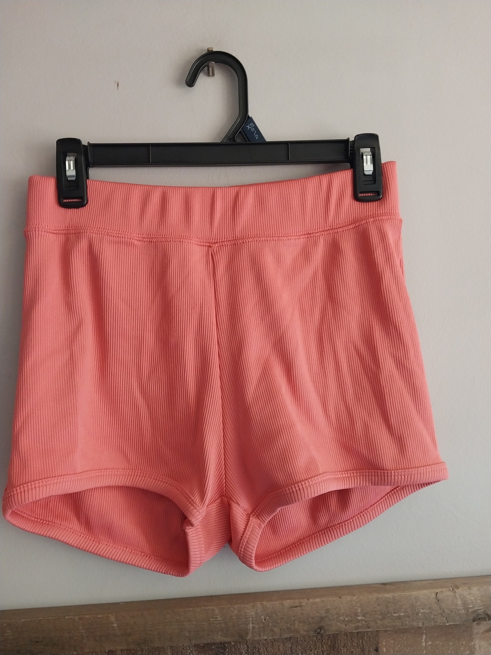 Zara Coral Ribbed High-Waist Women's Shorts